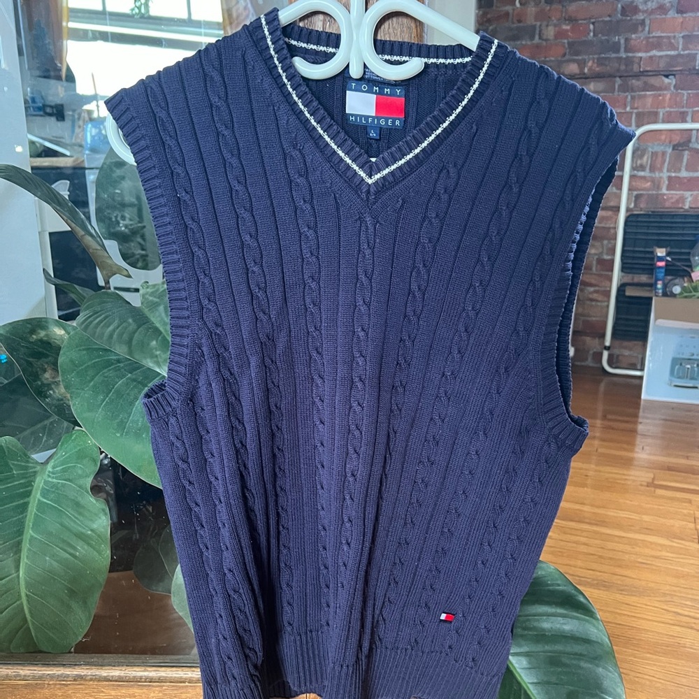 Blue Tommy Hilfiger sweater vest